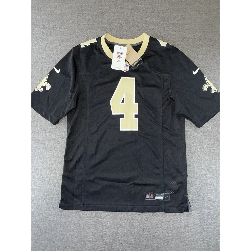 NWT Nike Derek Carr #4 New Orleans Saints NFL Game Jersey Black Size S